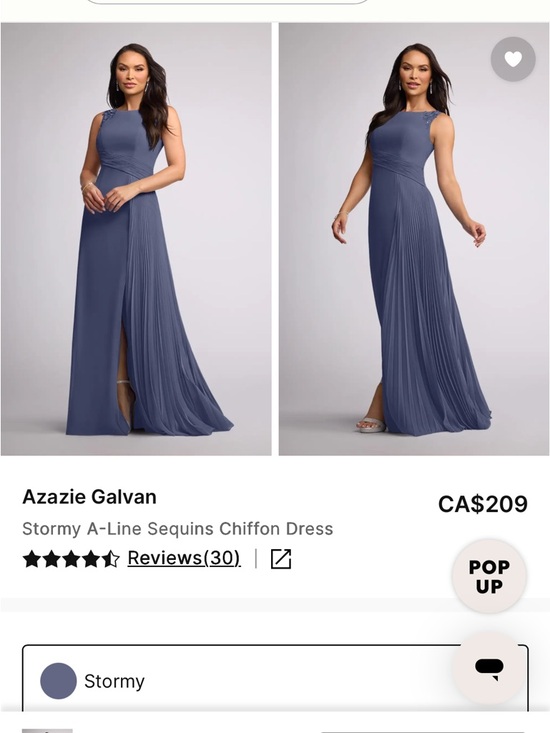Azazie Dresses & Skirts - Azazie Stormy Blue Sleeveless Maxi Gown
Mother of the Bride Galvan size 12 Large